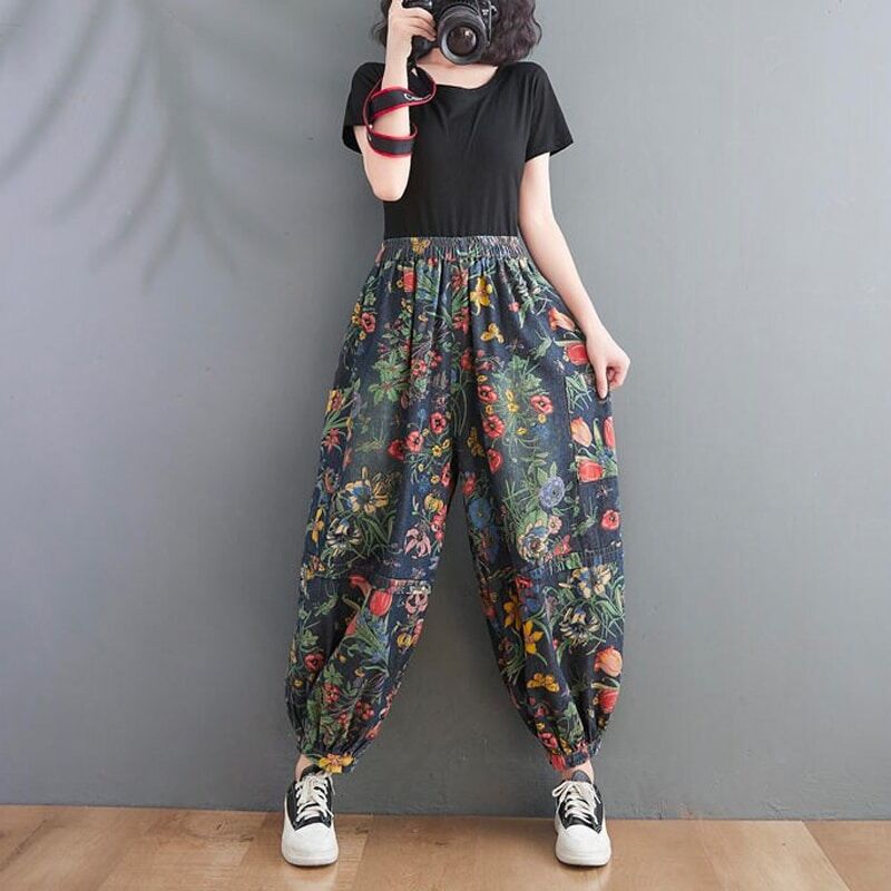 Japanese Cherry Blossoms Print Loose Drawstring Waist Pants Winter Search  SKUK40906 in our biolink to shop the item #newchic #charmkpr